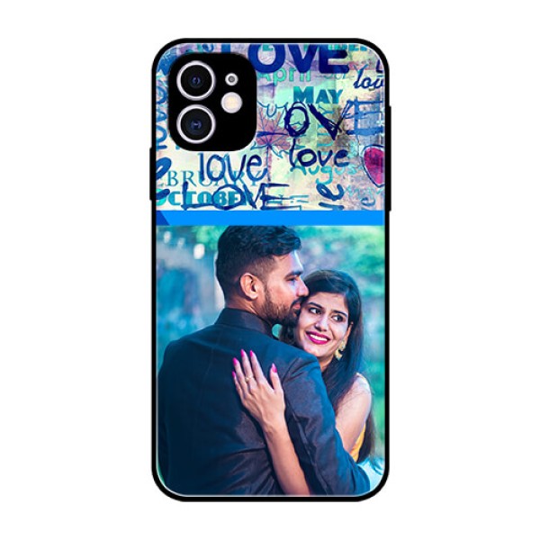 Apple iPhone 11 Custom Glass Mobile Case - Colorful Love Design Apple iPhone 11 Custom Glass Mobile Case - Colorful Love Design
