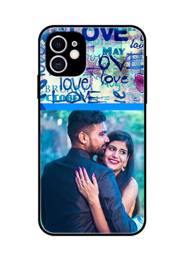 Apple iPhone 11 Custom Glass Mobile Case  - Colorful Love Design