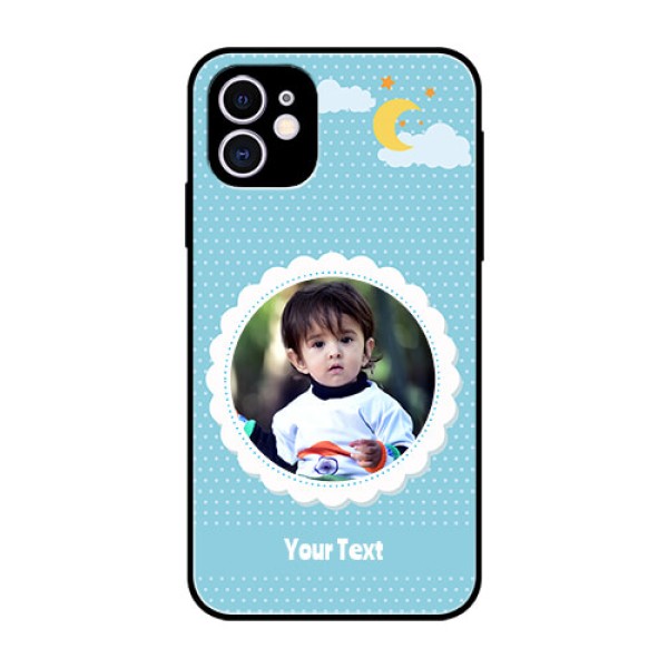 Apple iPhone 11 Personalised Glass Phone Case - Violet Pattern Design Apple iPhone 11 Personalised Glass Phone Case - Violet Pattern Design