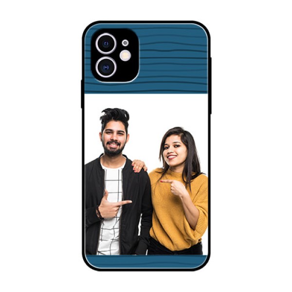 Apple iPhone 11 Custom Glass Phone Case - Blue Pattern Cover Design Apple iPhone 11 Custom Glass Phone Case - Blue Pattern Cover Design