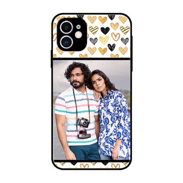 Apple iPhone 11 Photo Printing on Glass Case  - Love Symbol Design