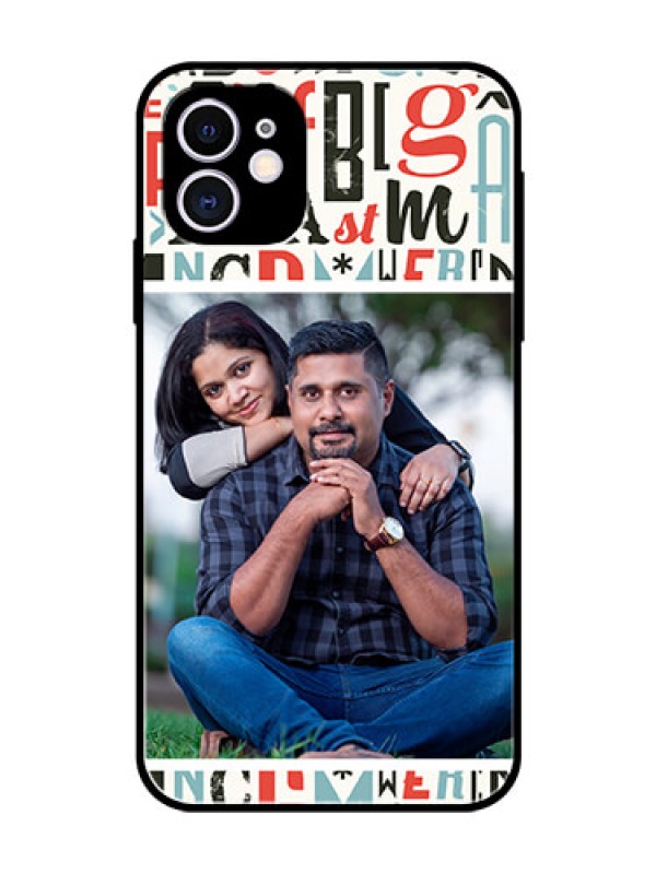 Custom Apple iPhone 11 Personalized Glass Phone Case  - Alphabet Design