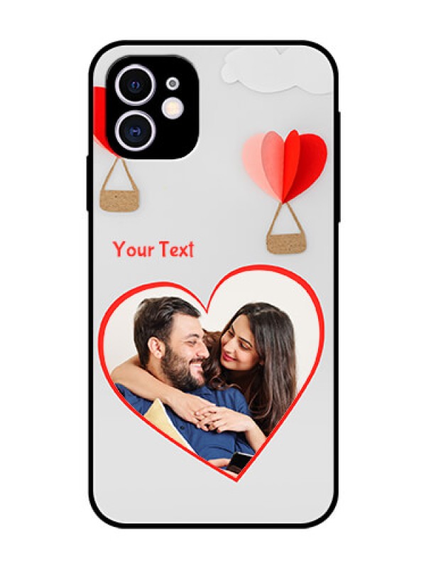 Custom Apple iPhone 11 Custom Glass Mobile Case  - Parachute Love Design