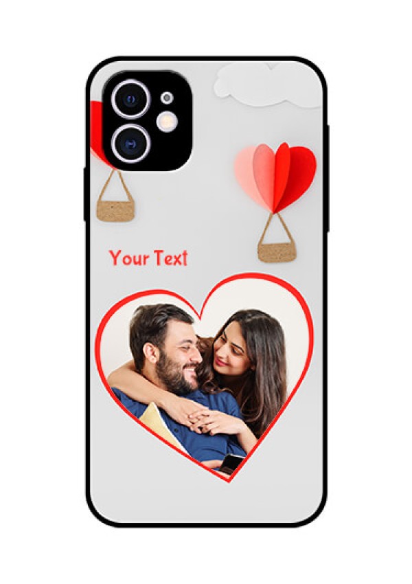 Apple iPhone 11 Custom Glass Mobile Case  - Parachute Love Design