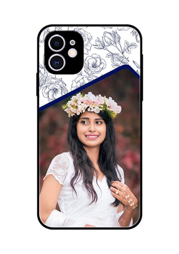 Apple iPhone 11 Personalized Glass Phone Case  - Premium Floral Design