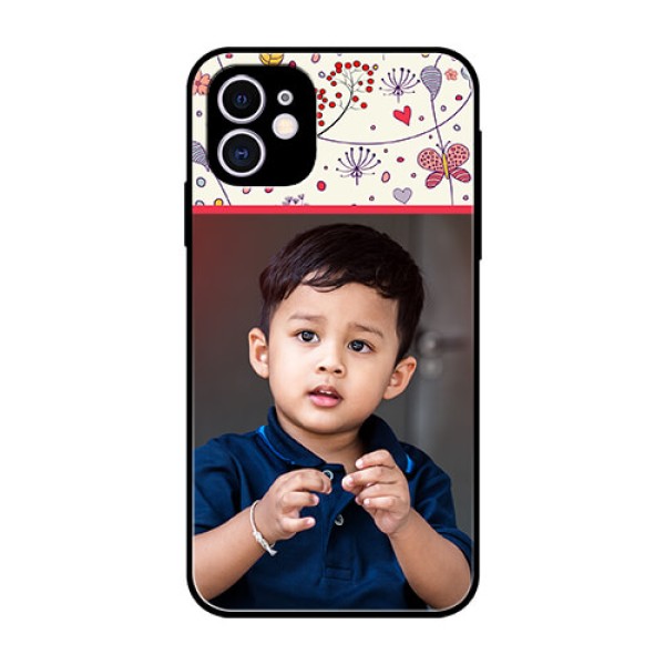 Apple iPhone 11 Custom Glass Mobile Case  - Premium Floral Design