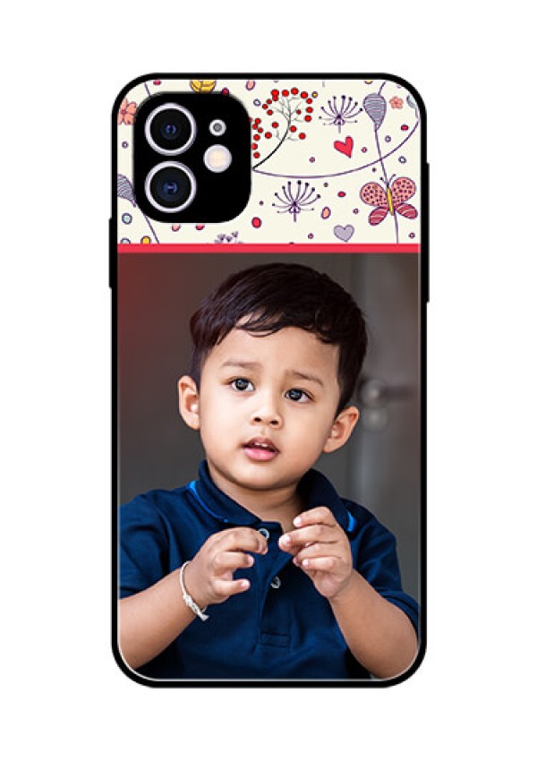 Apple iPhone 11 Custom Glass Mobile Case  - Premium Floral Design