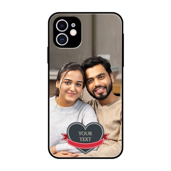 Apple iPhone 11 Custom Glass Phone Case  - Just Married Couple Design