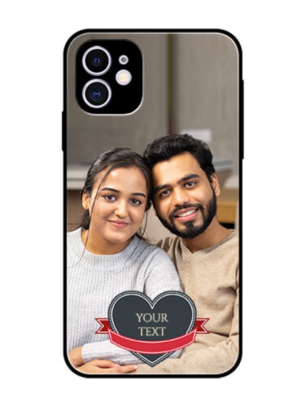 Custom Apple iPhone 11 Custom Glass Phone Case  - Just Married Couple Design