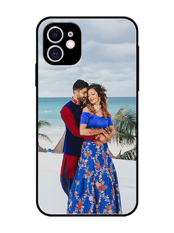 Custom Apple iPhone 11 Photo Printing on Glass Case  - Upload Full Picture Design