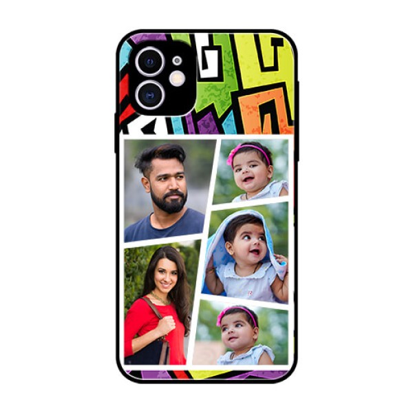 Apple iPhone 11 Custom Glass Phone Case  - Graffiti pattern Design