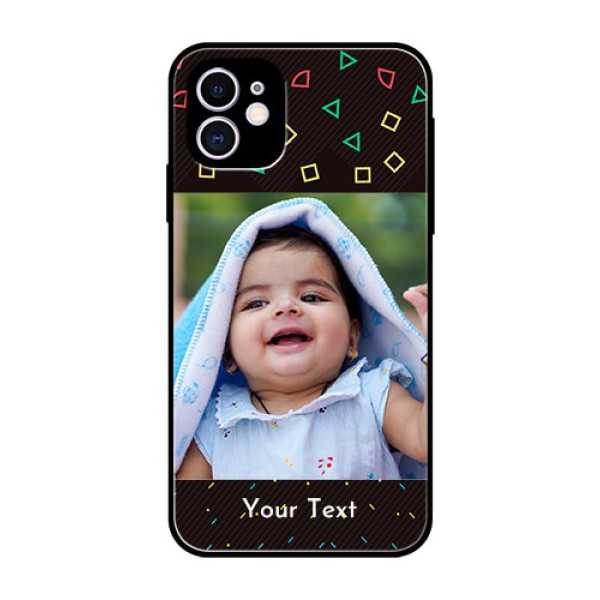 Apple iPhone 11 Custom Glass Phone Case  - with confetti birthday design
