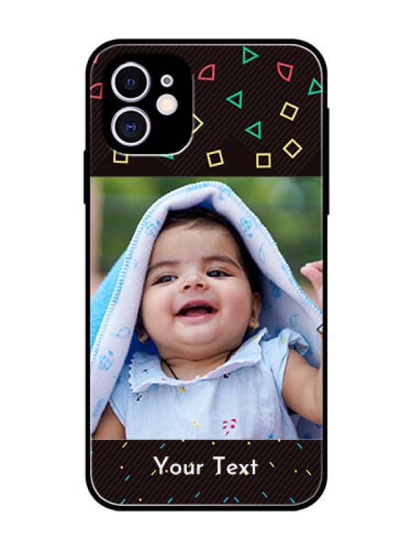 Custom Apple iPhone 11 Custom Glass Phone Case  - with confetti birthday design