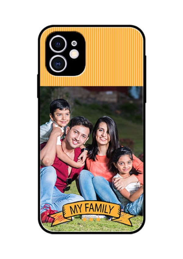 Apple iPhone 11 Custom Glass Phone Case  - My Family Design