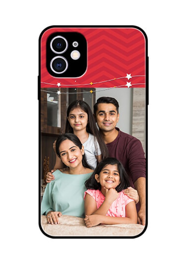 Apple iPhone 11 Personalized Glass Phone Case  - Happy Family Design