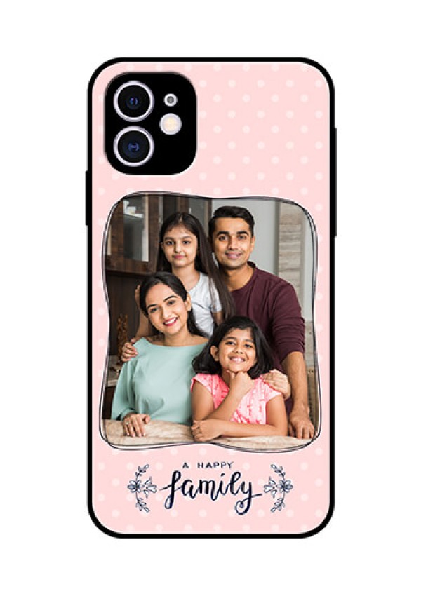 Apple iPhone 11 Custom Glass Phone Case  - Family with Dots Design