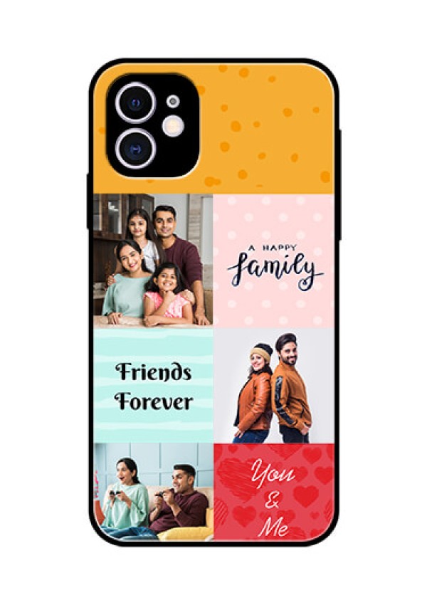 Apple iPhone 11 Personalized Glass Phone Case  - Images with Quotes Design