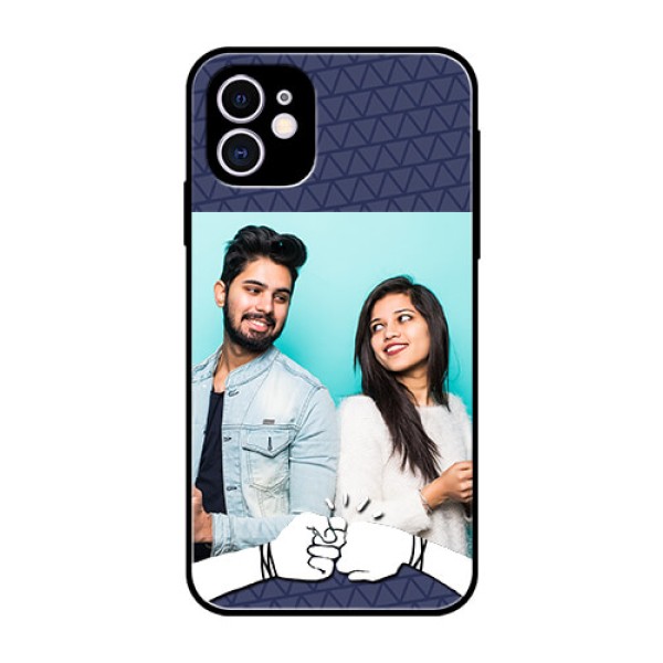 Apple iPhone 11 Photo Printing on Glass Case - with Best Friends Design Apple iPhone 11 Photo Printing on Glass Case - with Best Friends Design