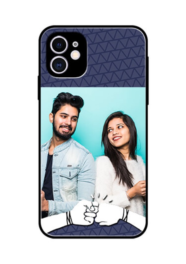 Apple iPhone 11 Photo Printing on Glass Case  - with Best Friends Design  