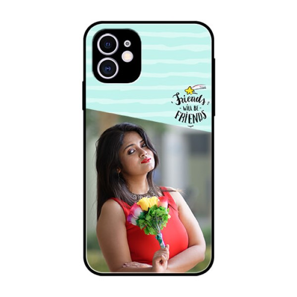 Apple iPhone 11 Custom Glass Phone Case - Friends Picture Icon Design Apple iPhone 11 Custom Glass Phone Case - Friends Picture Icon Design