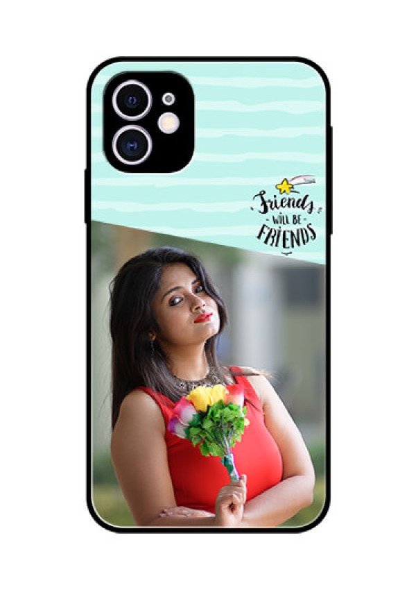 Apple iPhone 11 Custom Glass Phone Case  - Friends Picture Icon Design