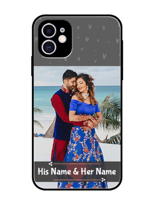 Custom Apple iPhone 11 Custom Glass Mobile Case  - Buy Love Design with Photo Online