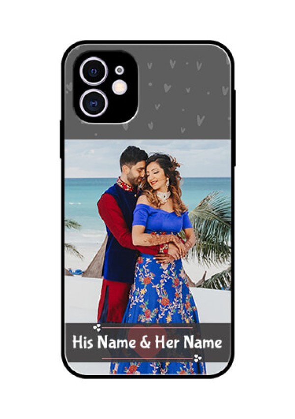 Apple iPhone 11 Custom Glass Mobile Case  - Buy Love Design with Photo Online