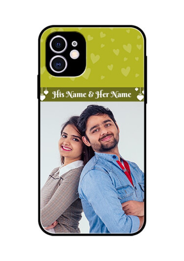 Apple iPhone 11 Custom Glass Phone Case  - You & Me Heart Design