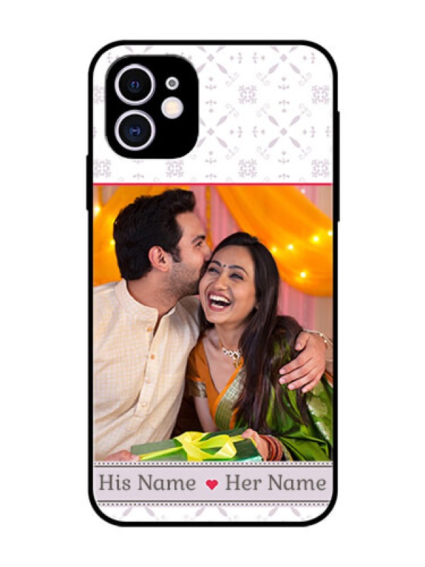 Custom Apple iPhone 11 Custom Glass Mobile Case  - with Photo and Ethnic Design