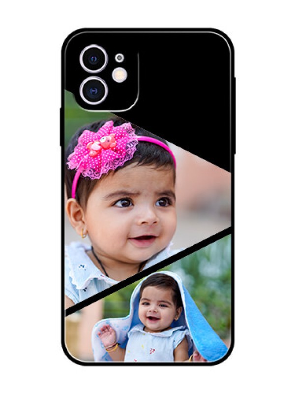 Custom Apple iPhone 11 Custom Glass Phone Case  - Semi Cut Design