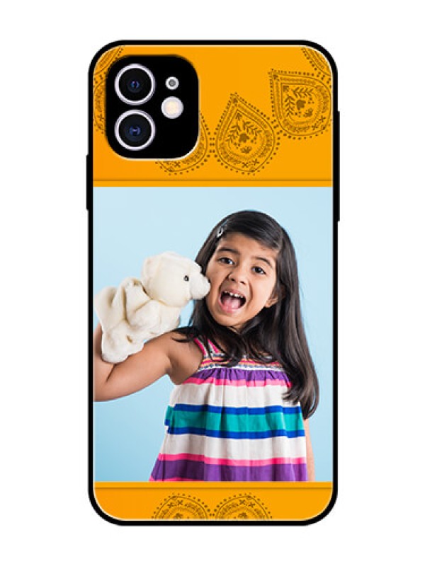 Custom Apple iPhone 11 Personalized Glass Phone Case  - Photo Wedding Design 