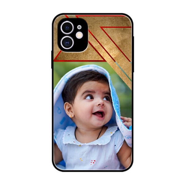 Apple iPhone 11 Personalized Glass Phone Case  - Gradient Abstract Texture Design