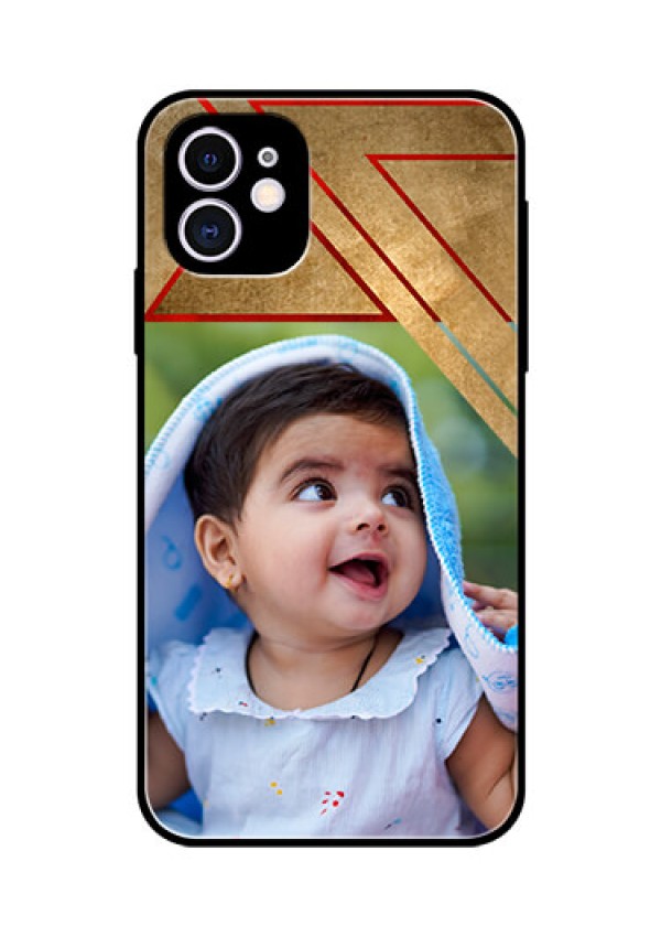 Apple iPhone 11 Personalized Glass Phone Case  - Gradient Abstract Texture Design