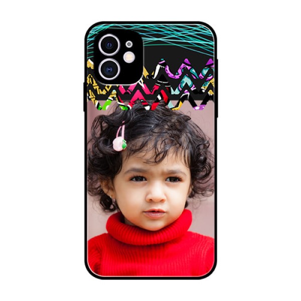 Apple iPhone 11 Personalized Glass Phone Case - Neon Abstract Design Apple iPhone 11 Personalized Glass Phone Case - Neon Abstract Design