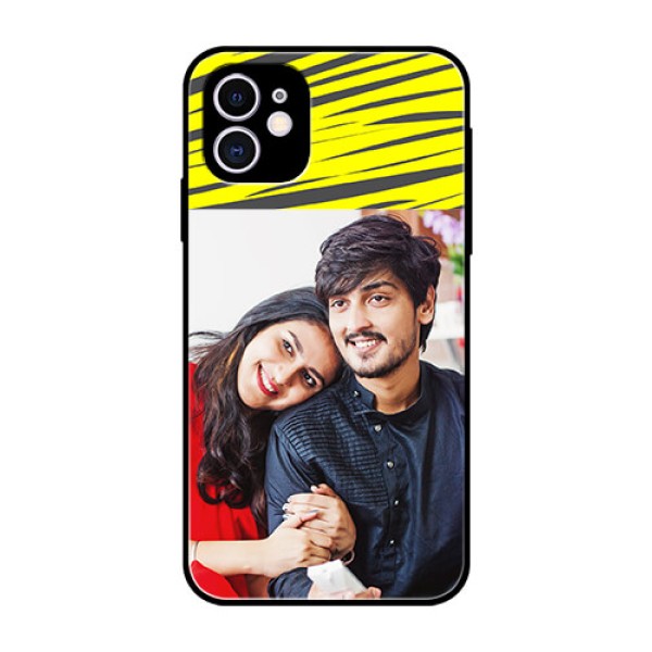 Apple iPhone 11 Photo Printing on Glass Case - Yellow Abstract Design Apple iPhone 11 Photo Printing on Glass Case - Yellow Abstract Design