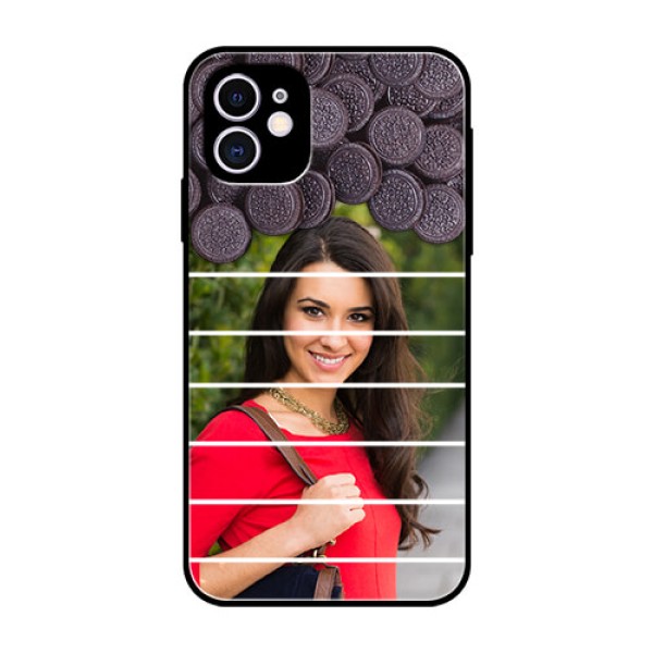 Apple iPhone 11 Custom Glass Phone Case - with Oreo Biscuit Design Apple iPhone 11 Custom Glass Phone Case - with Oreo Biscuit Design