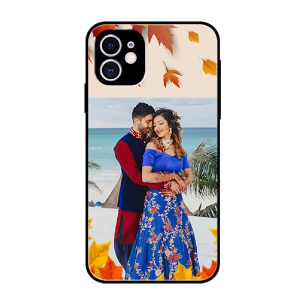 Apple iPhone 11 Photo Printing on Glass Case - Autumn Maple Leaves Design Apple iPhone 11 Photo Printing on Glass Case - Autumn Maple Leaves Design