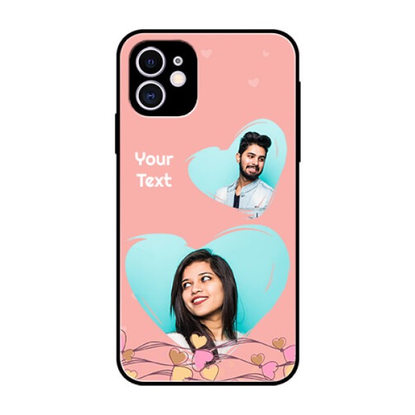 Apple iPhone 11 Custom Glass Mobile Case - Love Doodle Design Apple iPhone 11 Custom Glass Mobile Case - Love Doodle Design