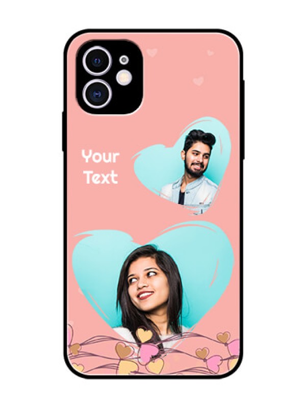 Custom Apple iPhone 11 Custom Glass Mobile Case  - Love Doodle Design