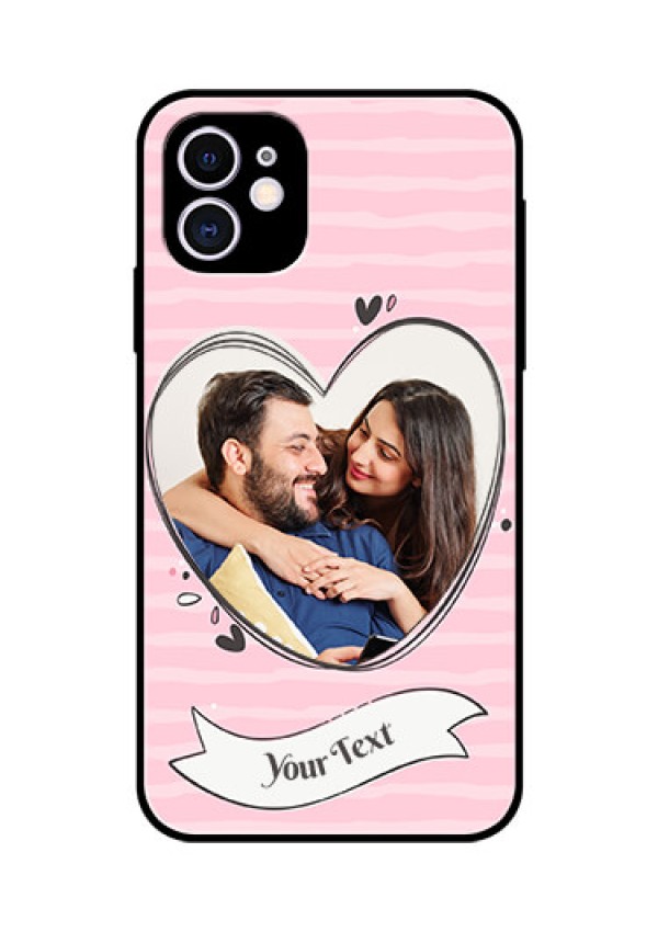 Apple iPhone 11 Custom Glass Phone Case  - Vintage Heart Design