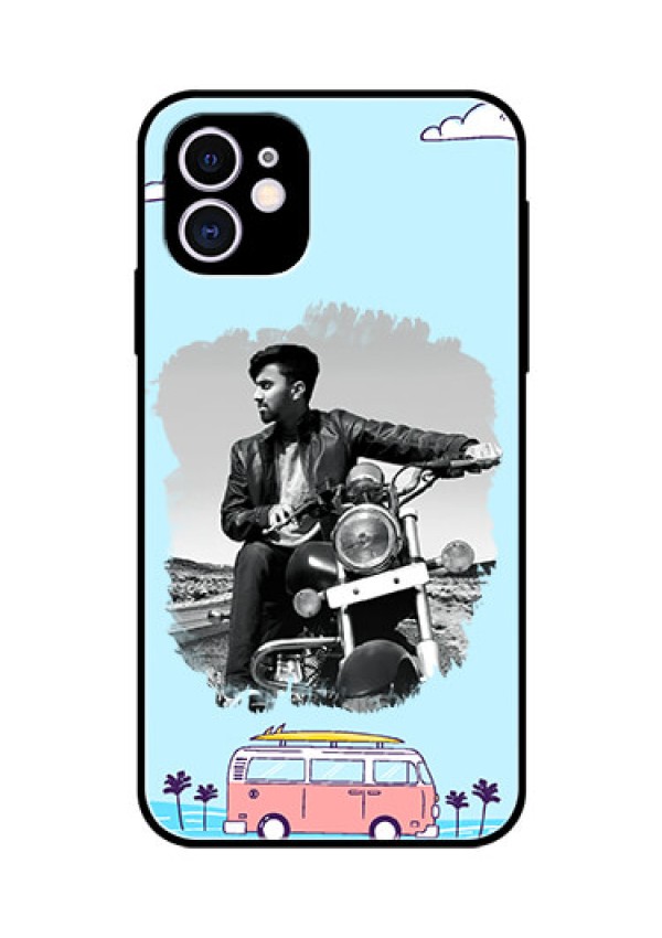 Apple iPhone 11 Photo Printing on Glass Case  - Travel & Adventure Design