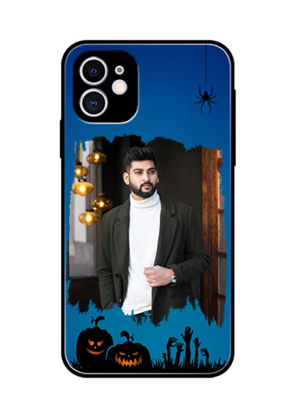 Apple iPhone 11 Photo Printing on Glass Case  - with pro Halloween design 