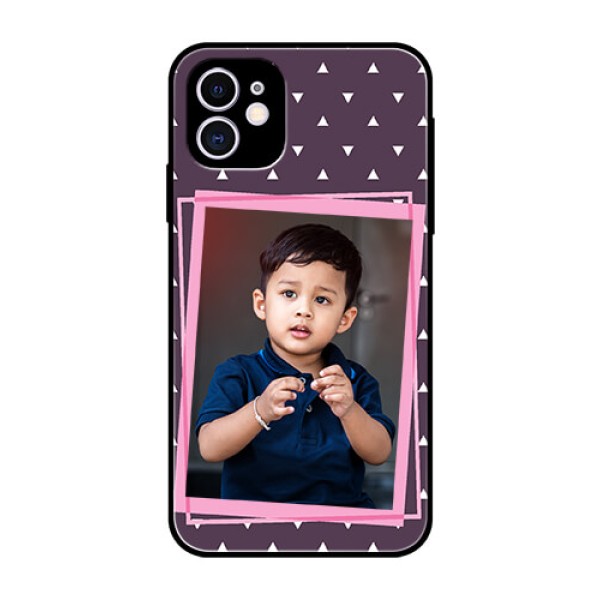 Apple iPhone 11 Custom Glass Mobile Case  - Triangle Pattern Dotted Design