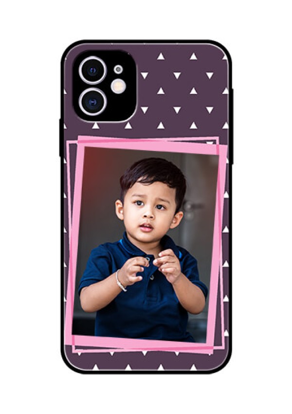 Apple iPhone 11 Custom Glass Mobile Case  - Triangle Pattern Dotted Design