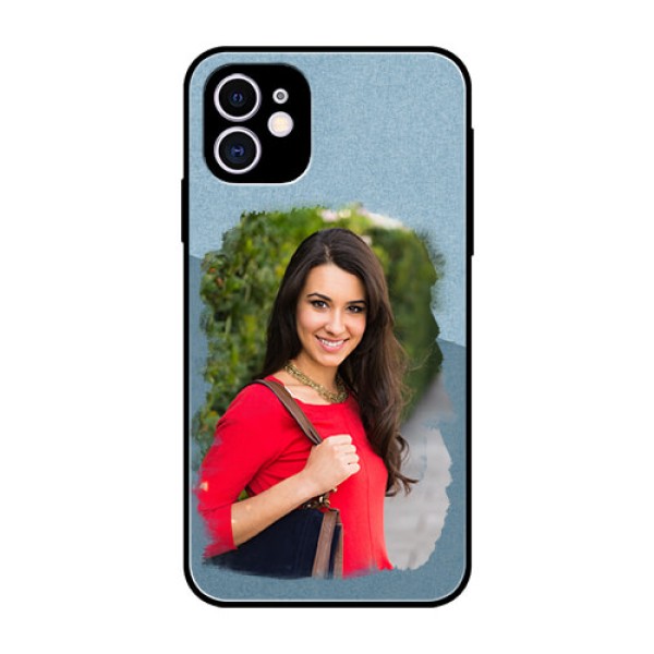 Apple iPhone 11 Custom Glass Mobile Case - Grunge Line Art Design Apple iPhone 11 Custom Glass Mobile Case - Grunge Line Art Design