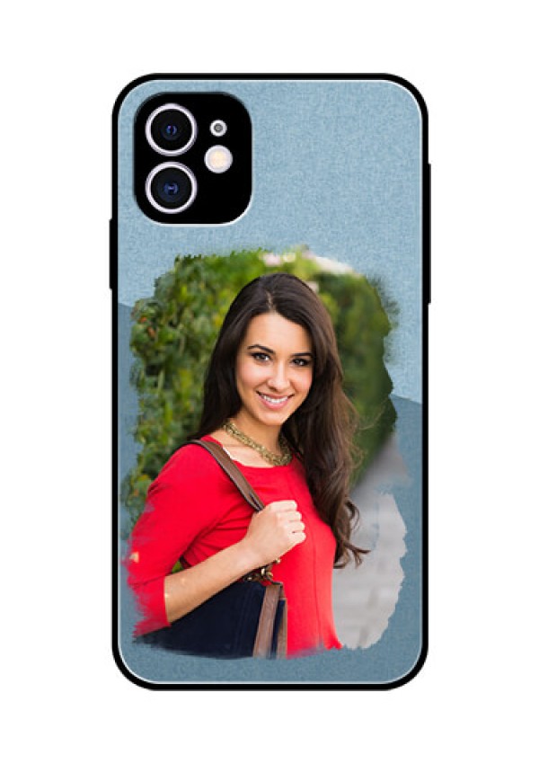 Apple iPhone 11 Custom Glass Mobile Case  - Grunge Line Art Design