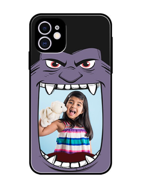 Custom Apple iPhone 11 Custom Glass Phone Case  - Angry Monster Design