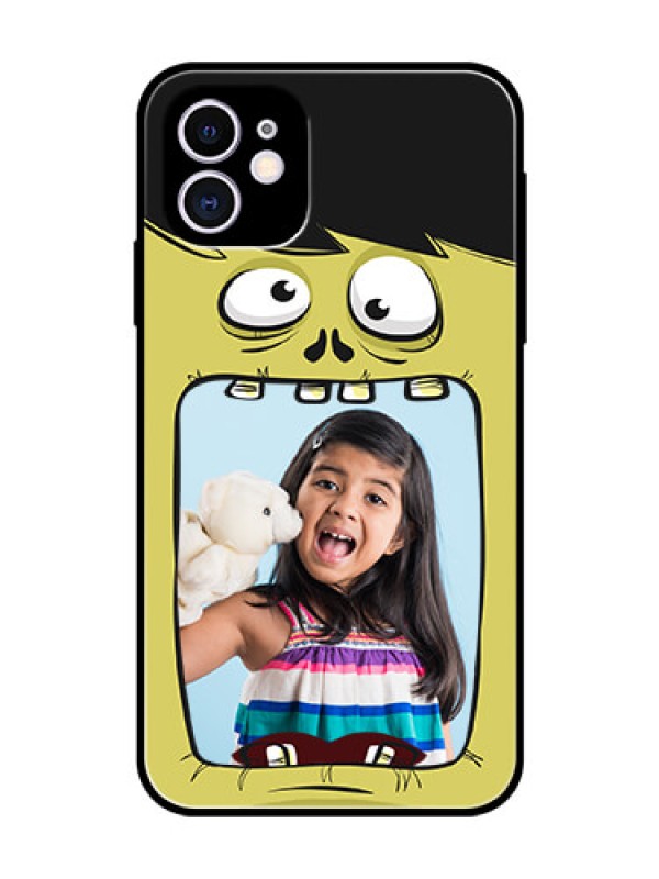 Custom Apple iPhone 11 Personalized Glass Phone Case  - Cartoon monster back case Design