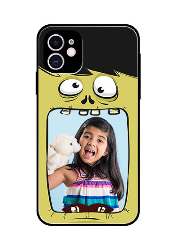 Apple iPhone 11 Personalized Glass Phone Case  - Cartoon monster back case Design