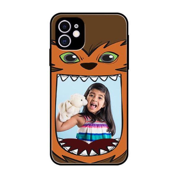 Apple iPhone 11 Photo Printing on Glass Case - Owl Monster Back Case Design Apple iPhone 11 Photo Printing on Glass Case - Owl Monster Back Case Design